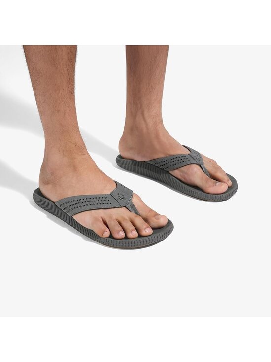 Men\'s Grey Rock Resistant Flip Flops Arch Support Comfort Beach Sandal ShoesMen\'